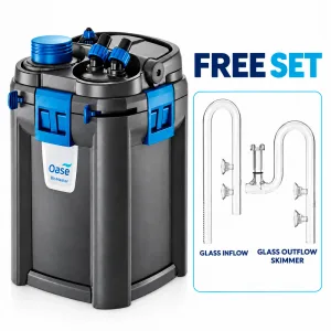 Filtro externo OASE BioMaster² com conjunto gratuito de tubos de vidro em forma de lírio e skimmer de saída