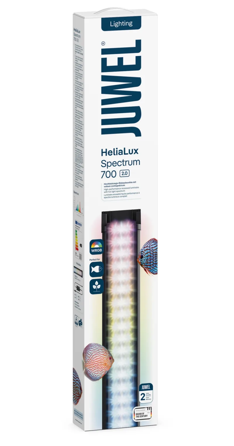 Retail packaging of the JUWEL HeliaLux Spectrum 2.0 700 LED light