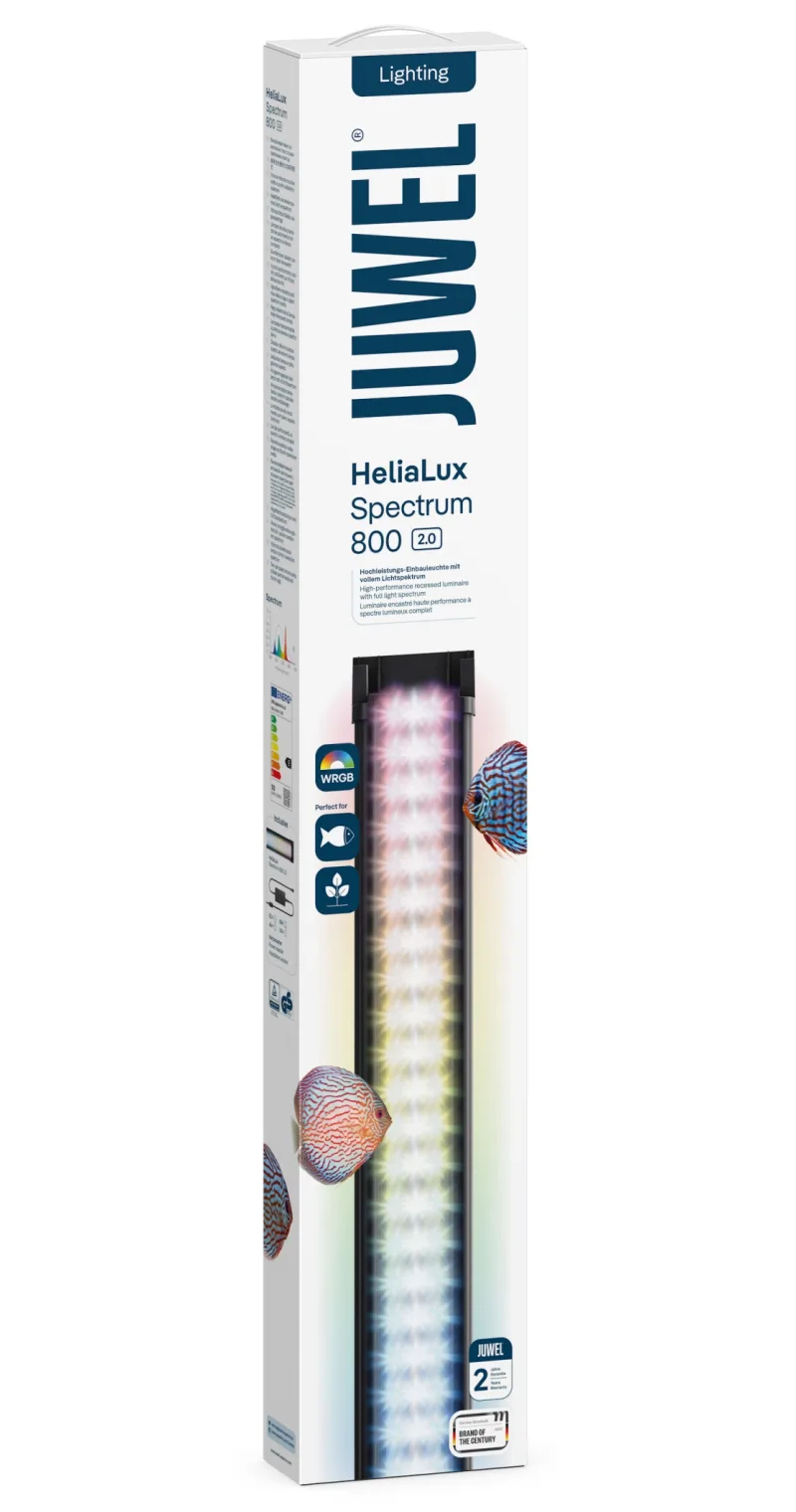 Retail packaging of the JUWEL HeliaLux Spectrum 2.0 800 LED light